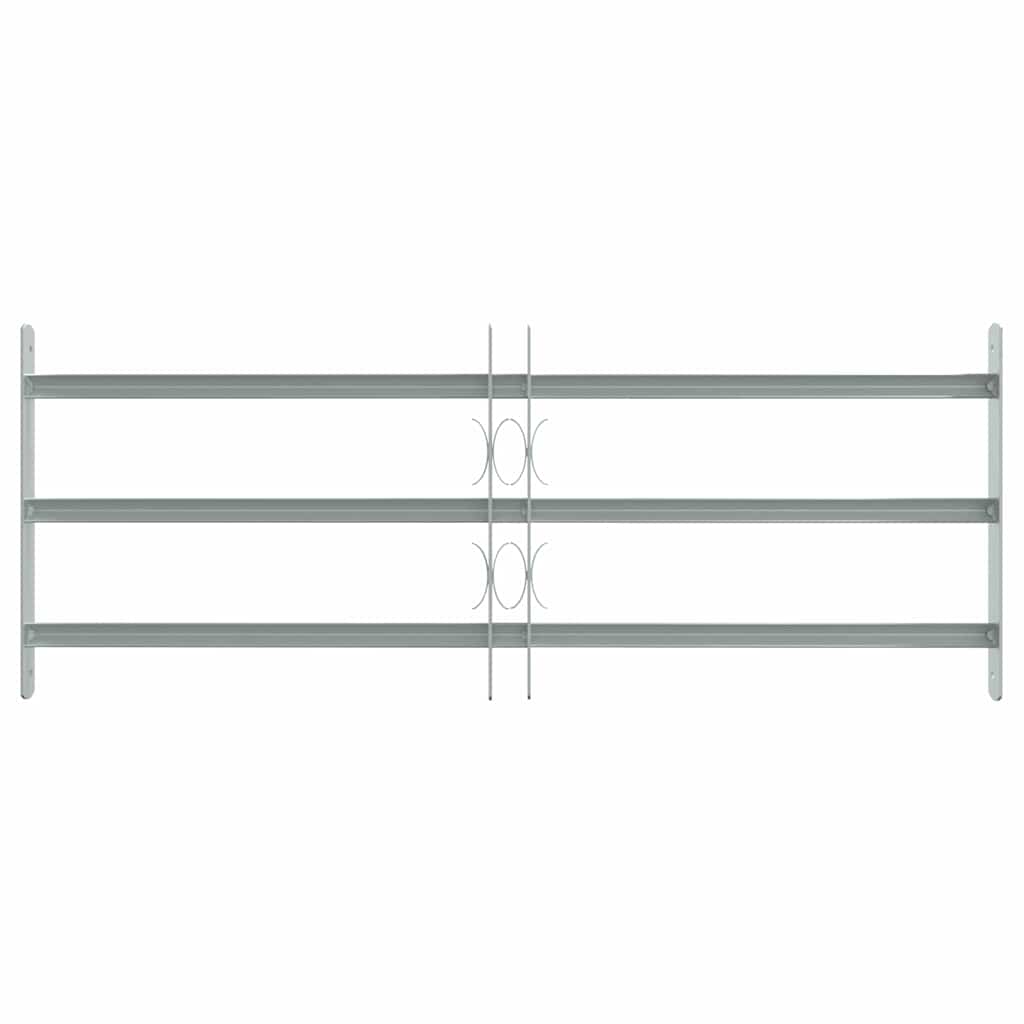 vidaXL Adjustable Security Grille for Windows with 3 Crossbars 27.6"-41.3"