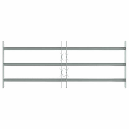 vidaXL Adjustable Security Grille for Windows with 3 Crossbars 27.6"-41.3"
