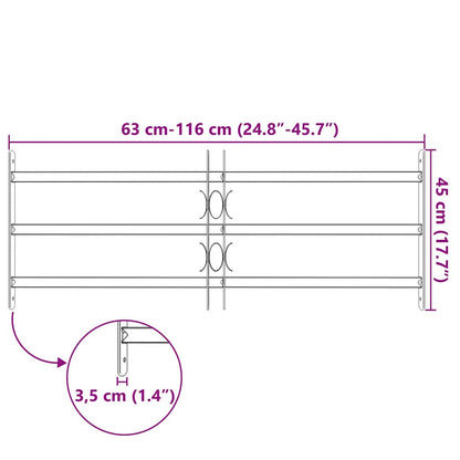 vidaXL Adjustable Security Grille for Windows with 3 Crossbars 27.6"-41.3"