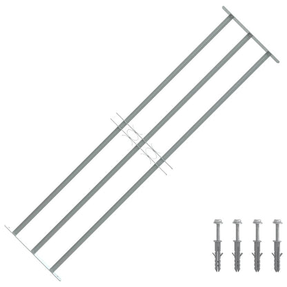 vidaXL Adjustable Security Grille for Windows with 3 Crossbars 39.4"-59.1"
