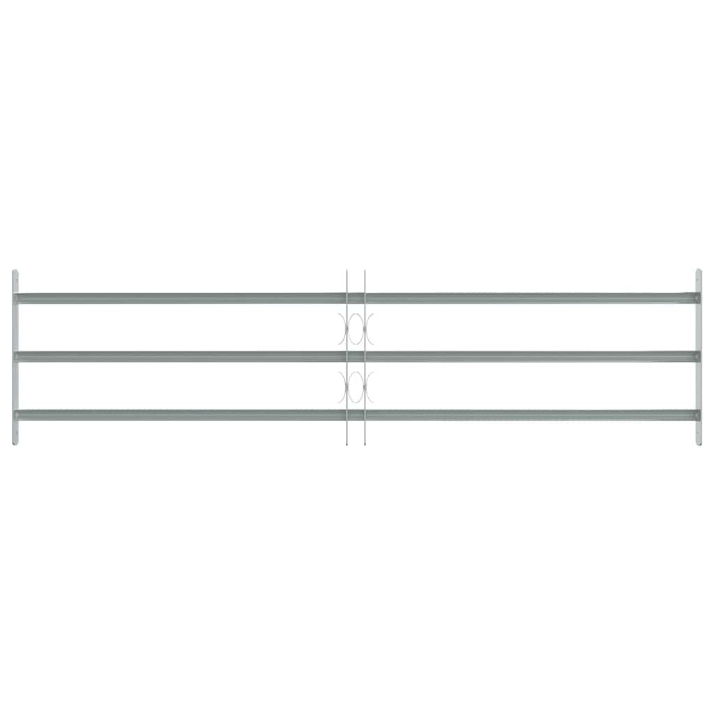 vidaXL Adjustable Security Grille for Windows with 3 Crossbars 39.4"-59.1"