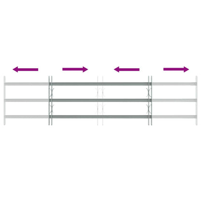 vidaXL Adjustable Security Grille for Windows with 3 Crossbars 39.4"-59.1"