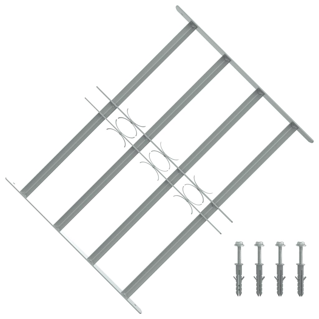 Window grilles 500-650 mm Galvanized Steel Silver