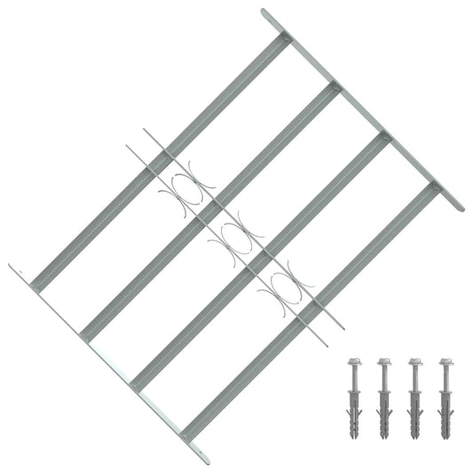 Adjustable Security Grille for Windows with 4 Crossbars 500-650 mm