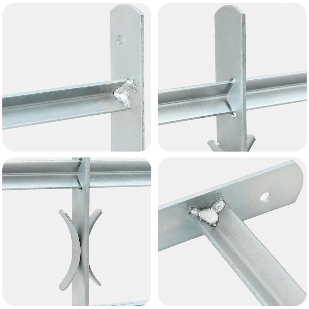 Window grilles 500-650 mm Galvanized Steel Silver