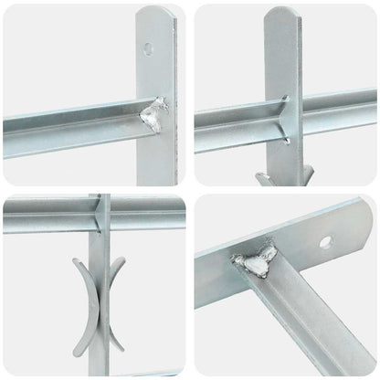 Window grilles 500-650 mm Galvanized Steel Silver