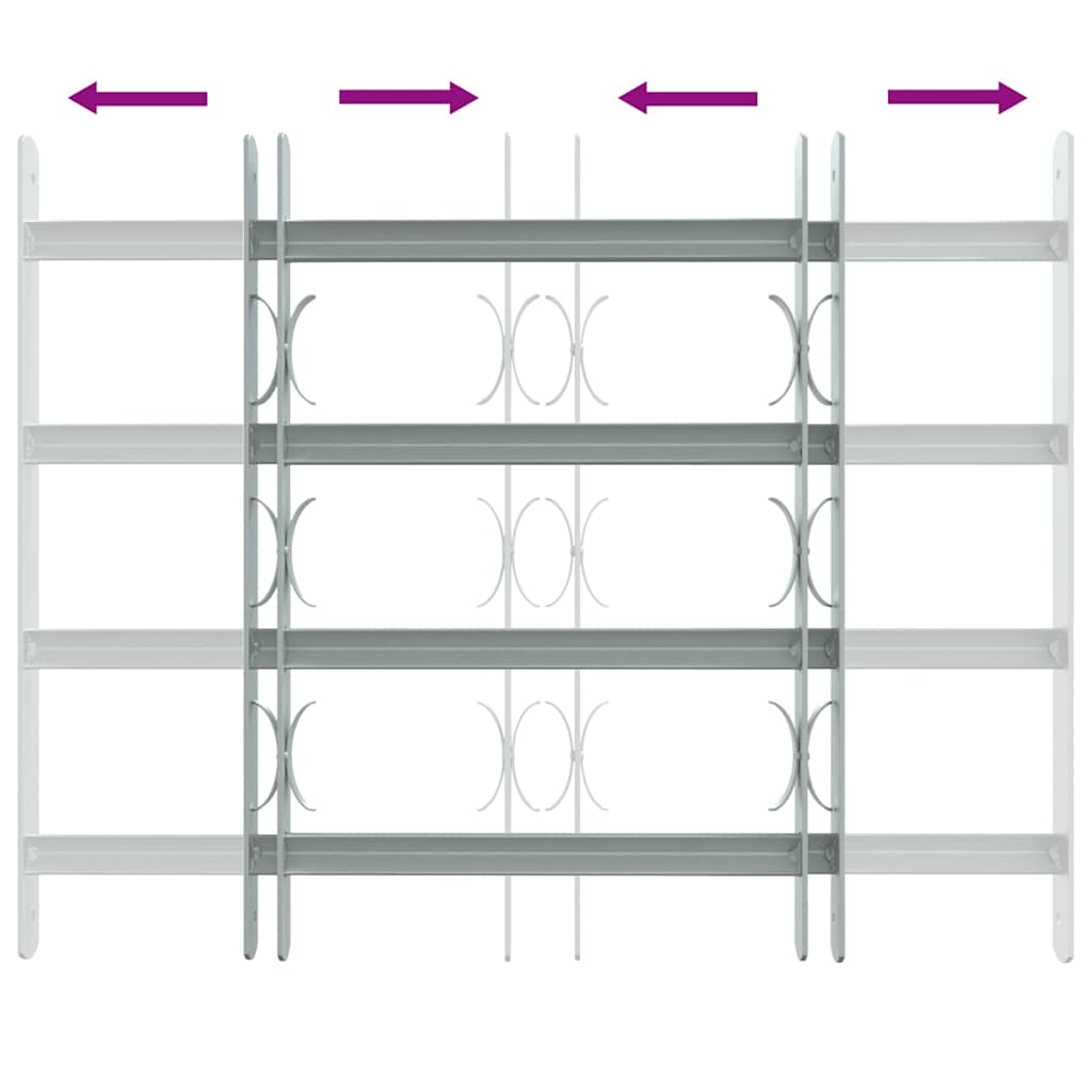 Window grilles 500-650 mm Galvanized Steel Silver
