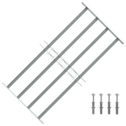 vidaXL Adjustable Security Grille for Windows with 4 Crossbars 27.6"-41.3"