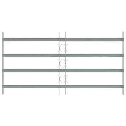 vidaXL Adjustable Security Grille for Windows with 4 Crossbars 27.6"-41.3"
