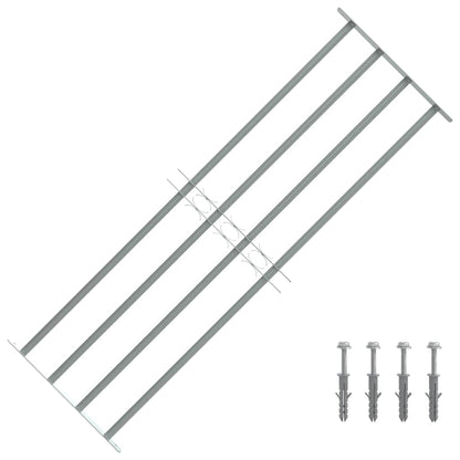 vidaXL Adjustable Security Grille for Windows with 4 Crossbars 39.4"-59.1"