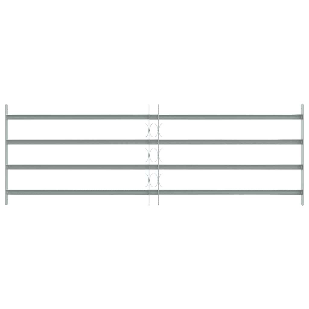 vidaXL Adjustable Security Grille for Windows with 4 Crossbars 39.4"-59.1"