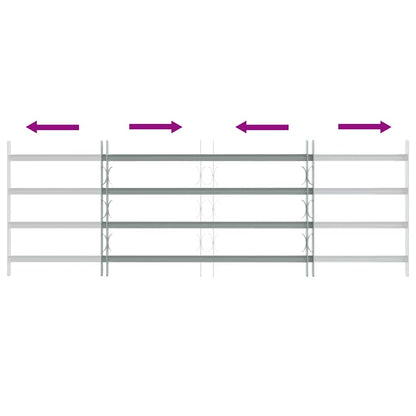 vidaXL Adjustable Security Grille for Windows with 4 Crossbars 39.4"-59.1"