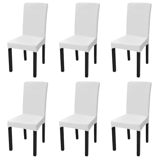Cover | Set of 6 | White | 90% Polyester, 10% Elastane | Universal fit