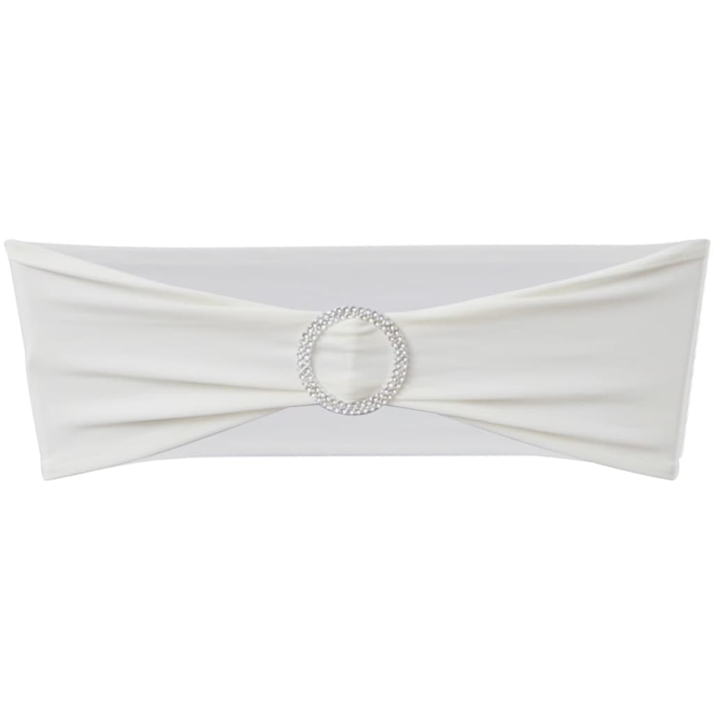Chair Ribbon | Set of 25 | Cream | Polyester | Stretchable to 50 cm