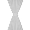 2 pcs White Micro-Satin Curtains with Loops 140 x 175 cm