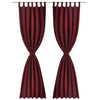 2 pcs Bordeaux Micro-Satin Curtains with Loops 140 x 245 cm