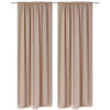 2 pcs Cream Slot-Headed Blackout Curtains 135 x 245 cm