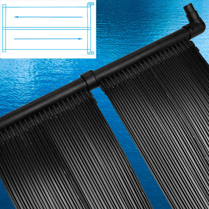 Solar Pool Heater | Set of 2 | Black | Polyethylene | 620 x 75 cm