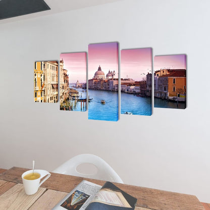Canvas Wall Print Set Venice 79" x 39