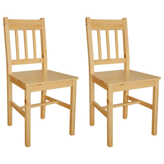 Dining Chair | Set of 2 | Natural | Pine wood | Standard | Ergonomic