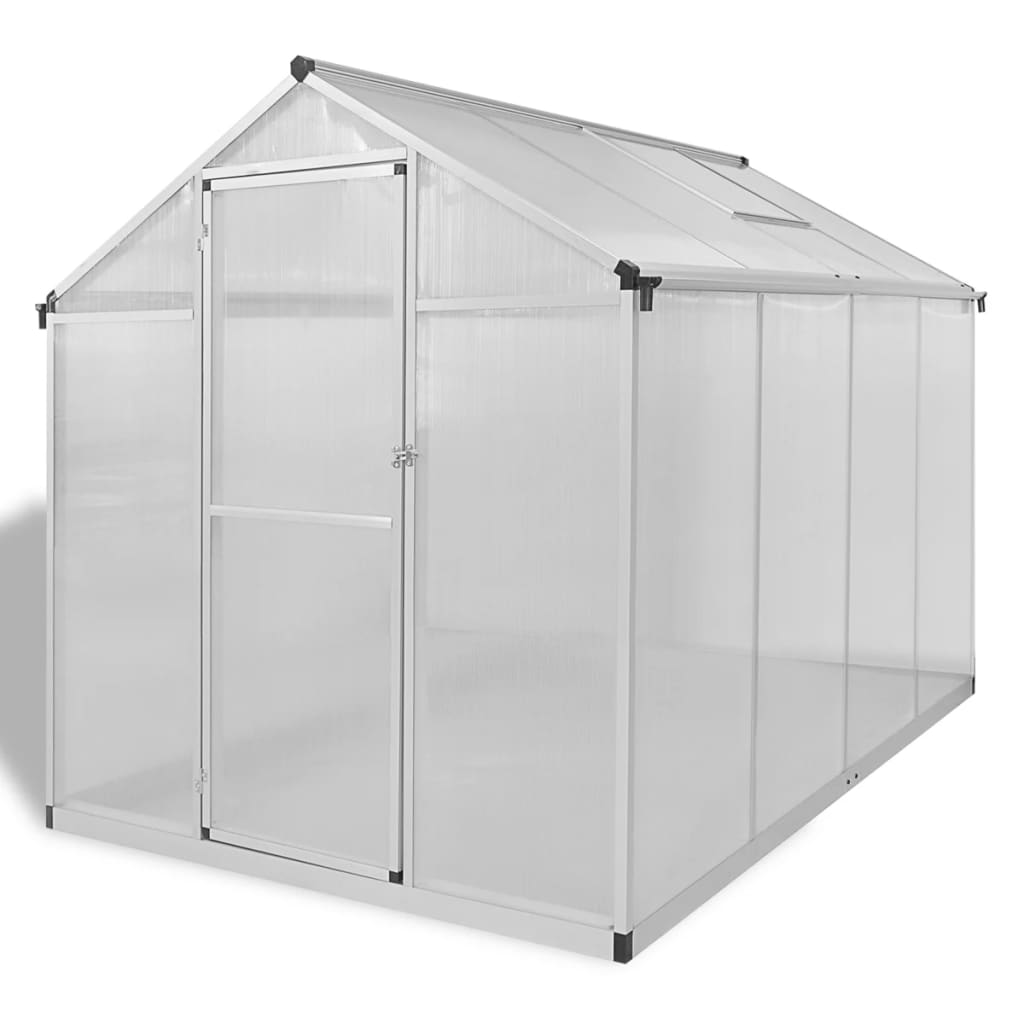 Greenhouse Silver Aluminum frame with polycarbonate panels 49.4 ft²
