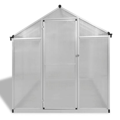 Greenhouse Silver Aluminum frame with polycarbonate panels 49.4 ft²
