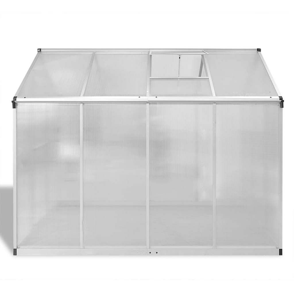 Greenhouse Silver Aluminum frame with polycarbonate panels 49.4 ft²