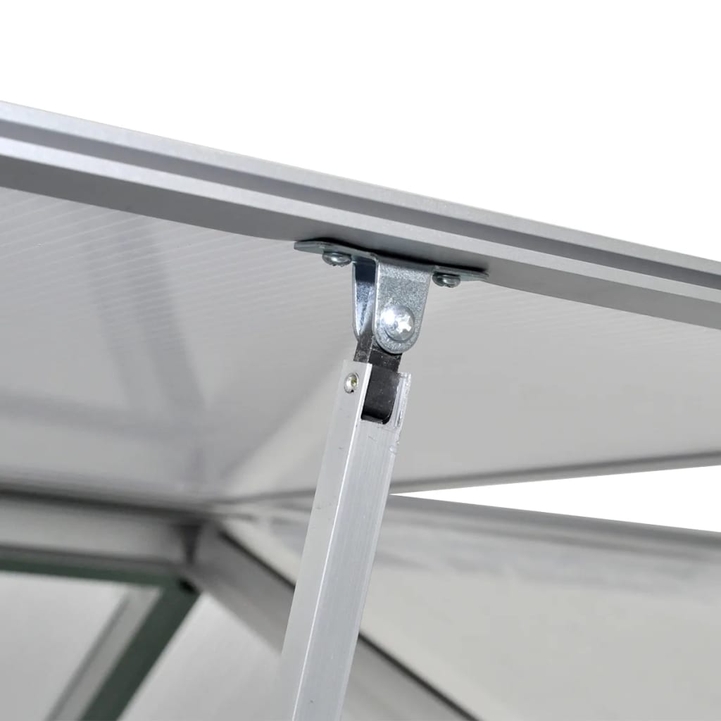 Greenhouse Silver Aluminum frame with polycarbonate panels 49.4 ft²