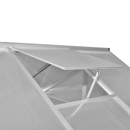 Greenhouse Silver Aluminum frame with polycarbonate panels 49.4 ft²