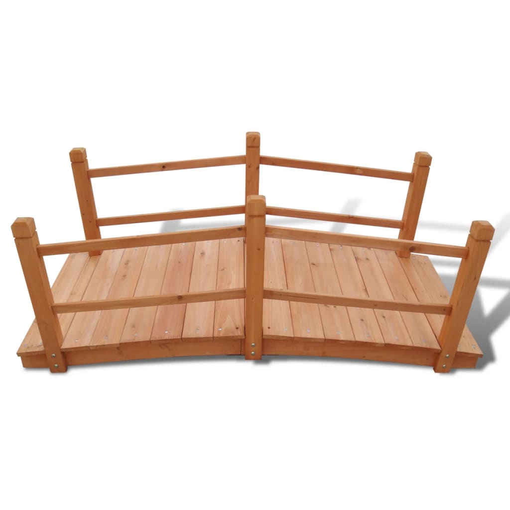 vidaXL Garden Bridge Natural wood Solid wood Medium Durable