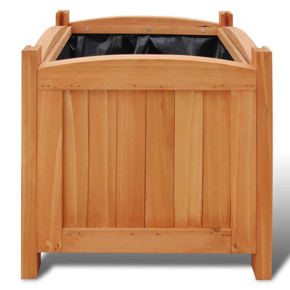 vidaXL Raised Bed Set of 2 Natural Wood Solid wood 11.8 x 11.8 in