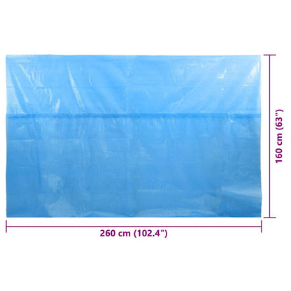 Pool Cover Blue PE film with air chambers 102.4 x 63.0 in