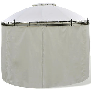 Round Gazebo with Curtains 3.5 x 2.7 m