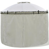 Round Gazebo with Curtains 3.5 x 2.7 m