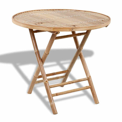 5 Piece Folding Outdoor Dining Set Bamboo
