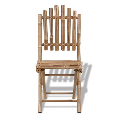 Folding Patio Chairs 2 pcs Bamboo