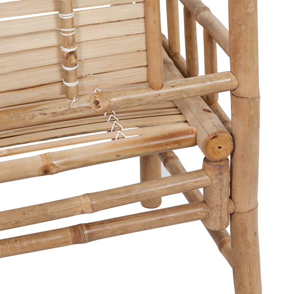Garden Bench | Natural Bamboo | 120 cm wide | Sturdy | Garden Bench