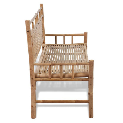 Garden Bench | Natural Bamboo | 120 cm wide | Sturdy | Garden Bench