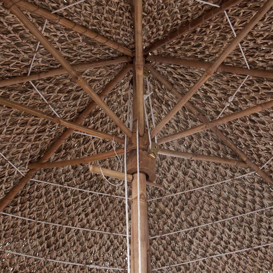 Bamboo Umbrella 270 cm with Banana Leaf Roof