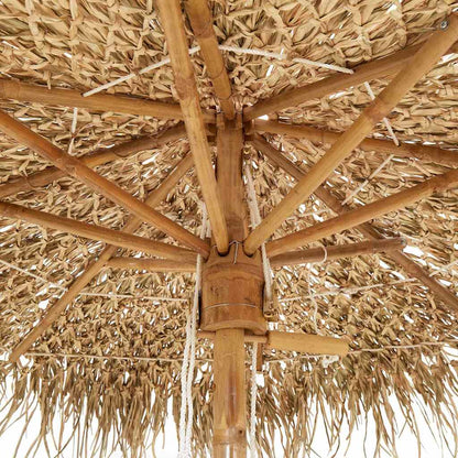 Bamboo Garden Parasol 270 cm with Banana Leaf Roof