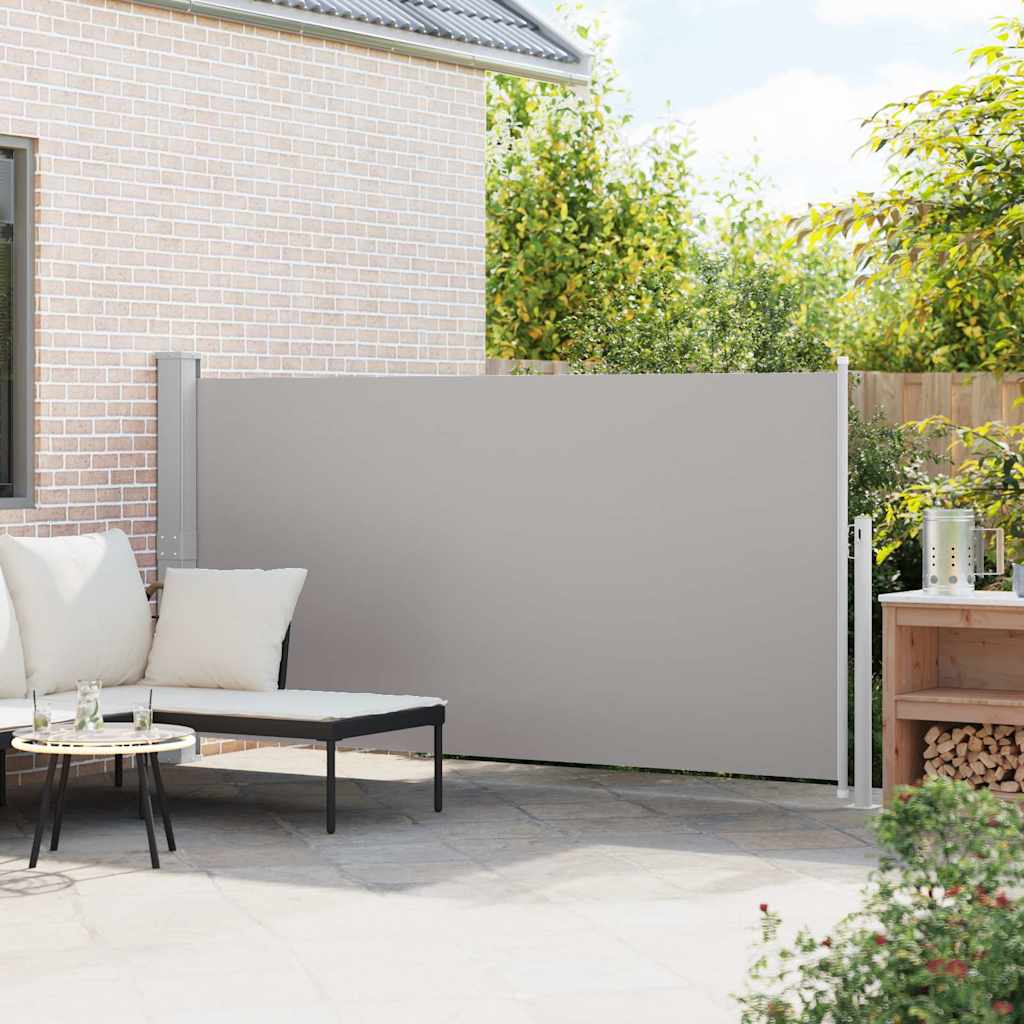 Patio Retractable Side Awning 160 x 300 cm Grey