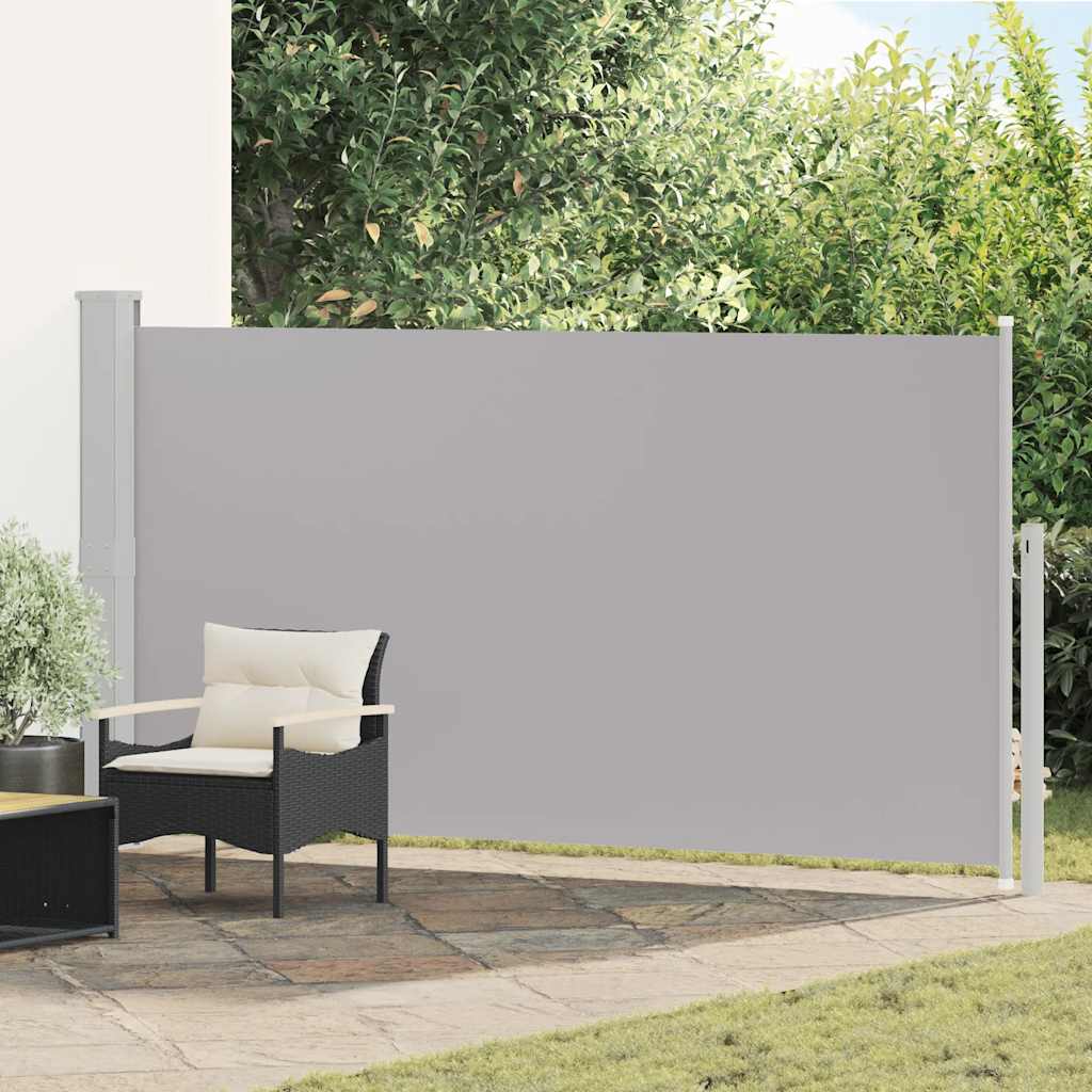 Patio Retractable Side Awning 160 x 300 cm Grey