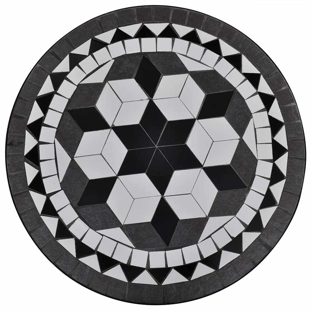 Garden Table | Black and White | Tough Powder-coated Iron