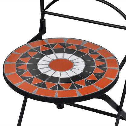 Garden Chair | Set of 2 | Terracotta | Powder-coated iron | Foldable