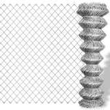 Chain Link Fence Galvanised Steel 15x1.25 m Silver