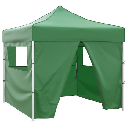 Foldable Tent 3x3 m with 4 Walls Green