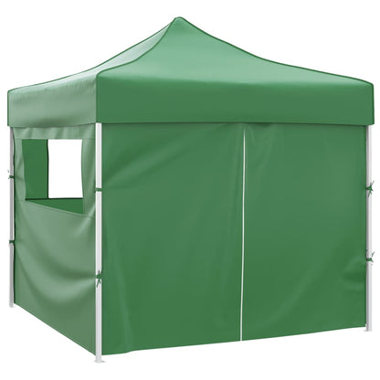 Foldable Tent 3x3 m with 4 Walls Green