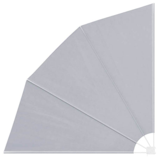 41573 vidaXL Collapsible Balcony Side Awning Grey 210x210 cm