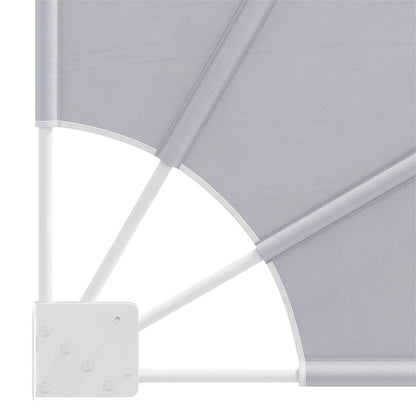 Collapsible Balcony Side Awning Grey 210x210 cm