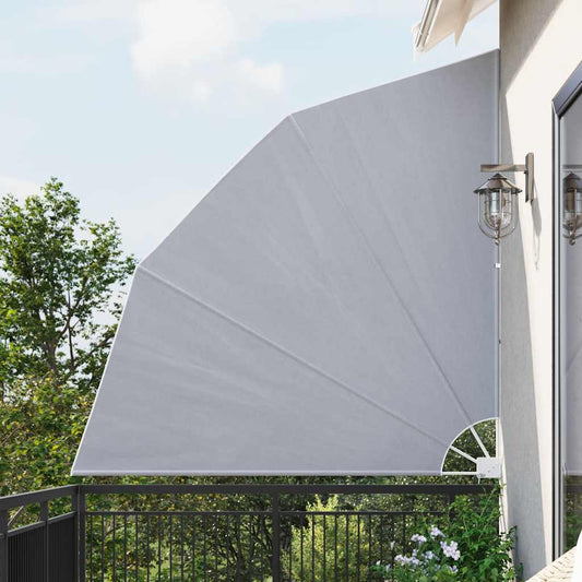 41573 vidaXL Collapsible Balcony Side Awning Grey 210x210 cm